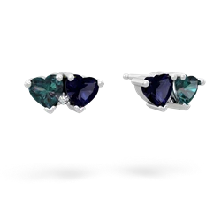 Alexandrite Sweethearts 14K White Gold earrings E5260