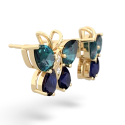 Alexandrite Butterfly 14K Yellow Gold earrings E2215