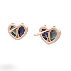 Alexandrite 'Our Heart' 14K Rose Gold earrings E5072