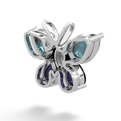 Alexandrite Butterfly 14K White Gold pendant P2215