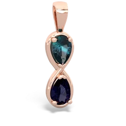 Alexandrite Infinity 14K Rose Gold pendant P5050