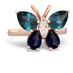 Alexandrite Butterfly 14K Rose Gold ring R2215