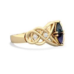 Alexandrite Keepsake Celtic Knot 14K Yellow Gold ring R5300