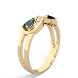 Alexandrite Diamond Infinity 14K Yellow Gold ring R5390