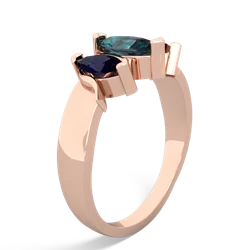 Alexandrite Three Peeks 14K Rose Gold ring R2433