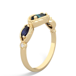 Alexandrite Milgrain Marquise 14K Yellow Gold ring R5700