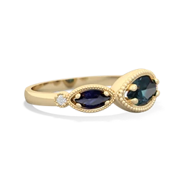 Alexandrite Milgrain Marquise 14K Yellow Gold ring R5700