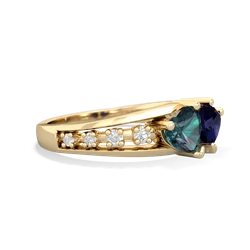 Alexandrite Heart To Heart 14K Yellow Gold ring R3342