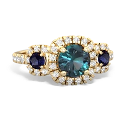 Alexandrite Regal Halo 14K Yellow Gold ring R5350