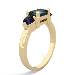 Alexandrite Three Stone 14K Yellow Gold ring R5235