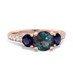 Alexandrite Pave Trellis 14K Rose Gold ring R5500