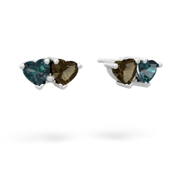 Alexandrite Sweethearts 14K White Gold earrings E5260