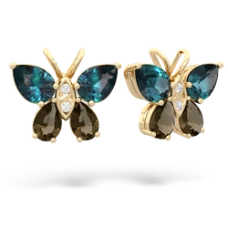 Alexandrite Butterfly 14K Yellow Gold earrings E2215