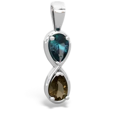 Alexandrite Infinity 14K White Gold pendant P5050