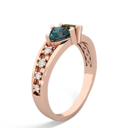 Alexandrite Heart To Heart 14K Rose Gold ring R3342