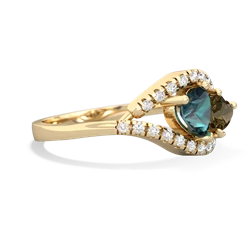 Alexandrite Mother And Child 14K Yellow Gold ring R3010