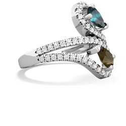 Alexandrite Diamond Dazzler 14K White Gold ring R3000