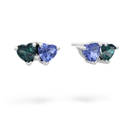 Alexandrite Sweethearts 14K White Gold earrings E5260