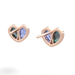 Alexandrite 'Our Heart' 14K Rose Gold earrings E5072