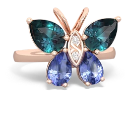 Alexandrite Butterfly 14K Rose Gold ring R2215