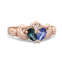 Alexandrite 'Our Heart' Claddagh 14K Rose Gold ring R2388