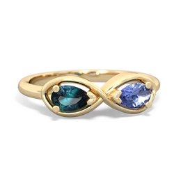 Alexandrite Infinity 14K Yellow Gold ring R5050