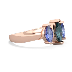 Alexandrite Three Peeks 14K Rose Gold ring R2433