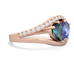 Alexandrite Nestled Heart Keepsake 14K Rose Gold ring R5650