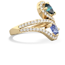 Alexandrite Diamond Dazzler 14K Yellow Gold ring R3000