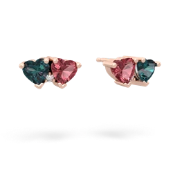 Alexandrite Sweethearts 14K Rose Gold earrings E5260