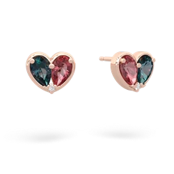 Alexandrite 'Our Heart' 14K Rose Gold earrings E5072