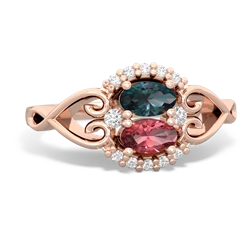 Alexandrite Love Nest 14K Rose Gold ring R5860