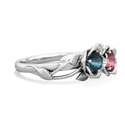 Alexandrite Rose Garden 14K White Gold ring R5510