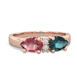 Alexandrite Pear Bowtie 14K Rose Gold ring R0865