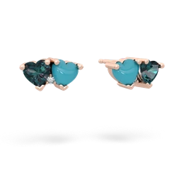 Alexandrite Sweethearts 14K Rose Gold earrings E5260