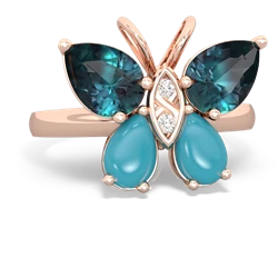 Alexandrite Butterfly 14K Rose Gold ring R2215