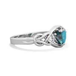 Alexandrite Celtic Love Knot 14K White Gold ring R5420