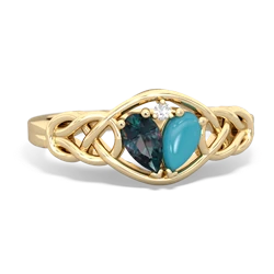 Alexandrite Celtic Love Knot 14K Yellow Gold ring R5420