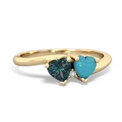 Alexandrite Sweethearts 14K Yellow Gold ring R5260