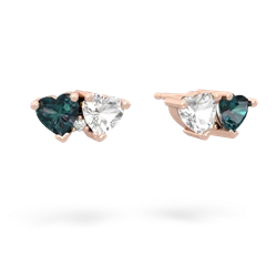 Alexandrite Sweethearts 14K Rose Gold earrings E5260