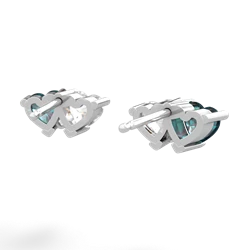 Alexandrite Sweethearts 14K White Gold earrings E5260