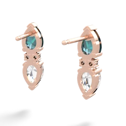 Alexandrite Bowtie Drop 14K Rose Gold earrings E0865