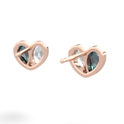 Alexandrite 'Our Heart' 14K Rose Gold earrings E5072