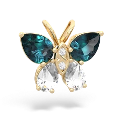 Alexandrite Butterfly 14K Yellow Gold pendant P2215