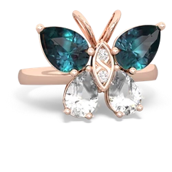 Alexandrite Butterfly 14K Rose Gold ring R2215