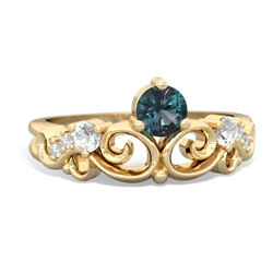 Alexandrite Crown Keepsake 14K Yellow Gold ring R5740