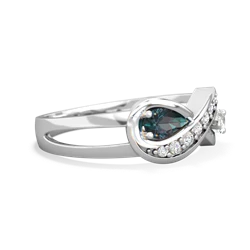 Alexandrite Diamond Infinity 14K White Gold ring R5390