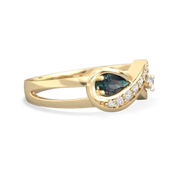 Alexandrite Diamond Infinity 14K Yellow Gold ring R5390