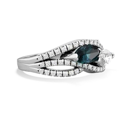 Alexandrite Diamond Rivers 14K White Gold ring R3070