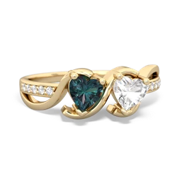 Alexandrite Side By Side 14K Yellow Gold ring R3090